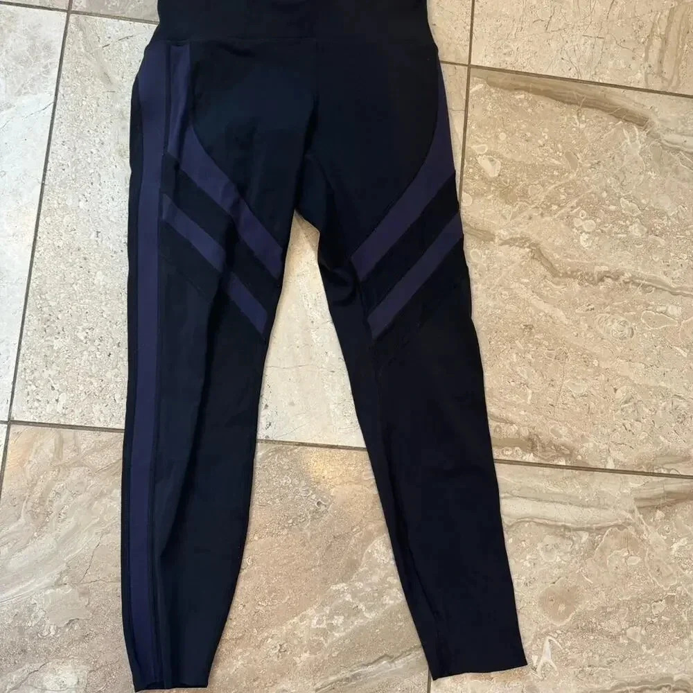 Zyia Leggings Navy Blue / Black Size 4